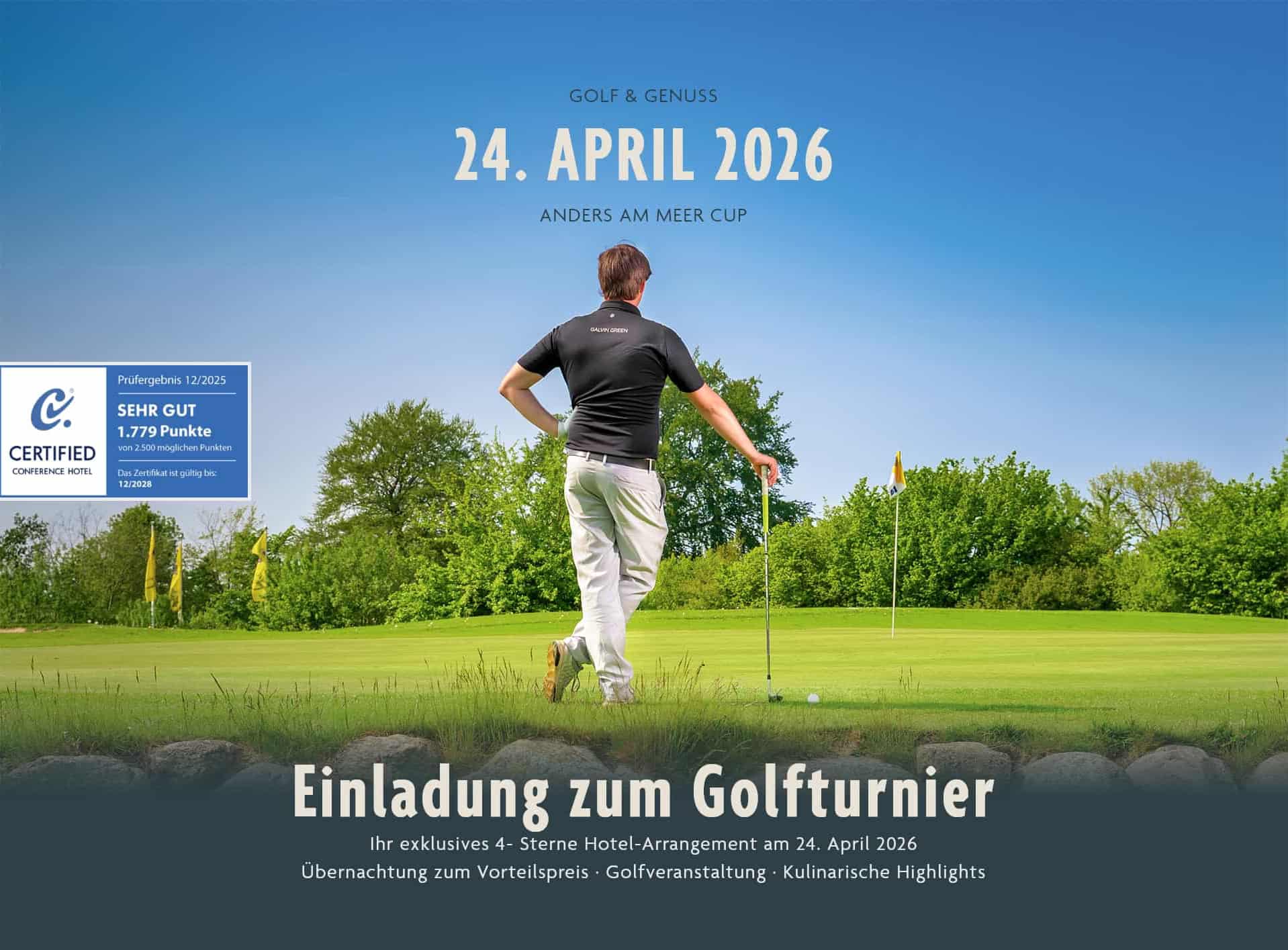 Einladung zum Golfturnier am 24. April 2026 Anders am Meer Cup